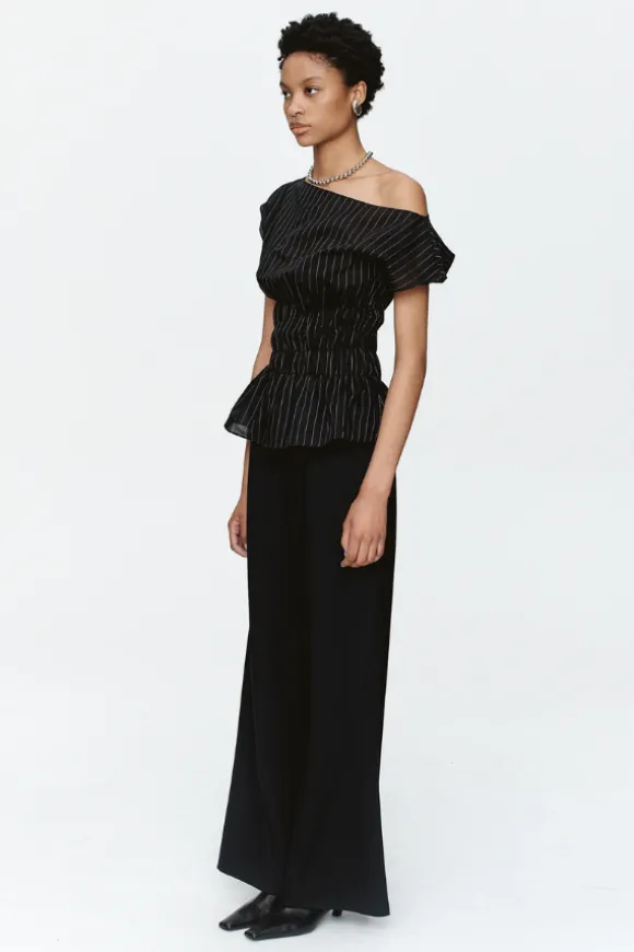 Aida Top Black Stripe