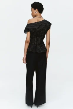 Aida Top Black Stripe