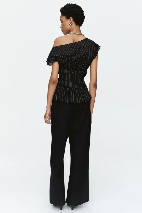 Aida Top Black Stripe