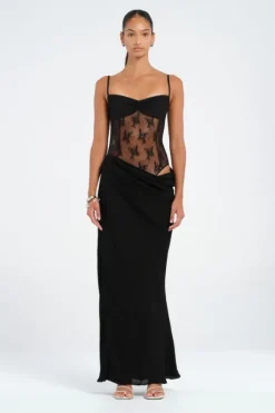 Akio Maxi Dress Black