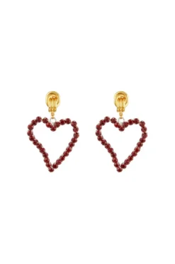 All Of My Heart Earrings Mini Red