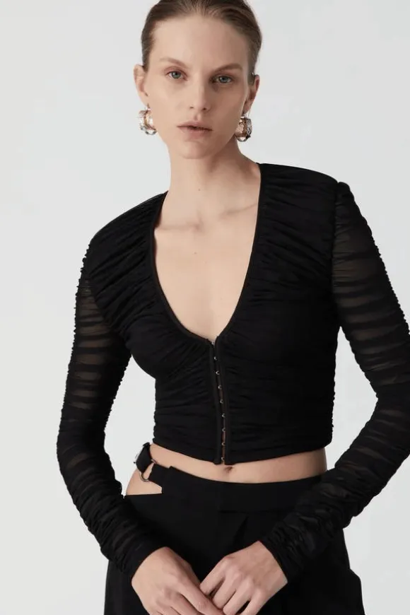 Amari Mesh Top Black