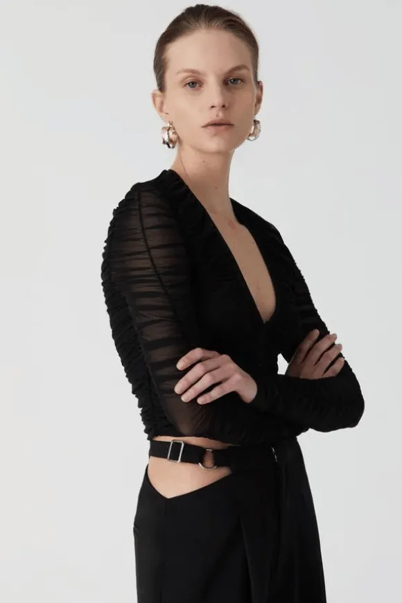 Amari Mesh Top Black