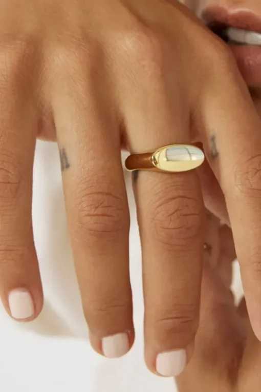 Aster Gold Signet Ring