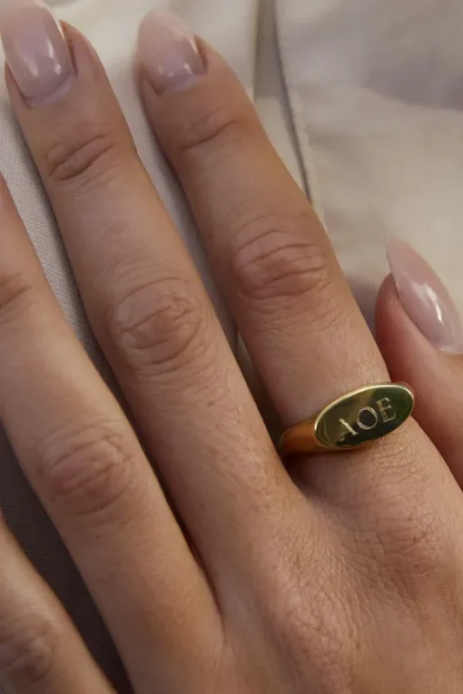 Aster Gold Signet Ring