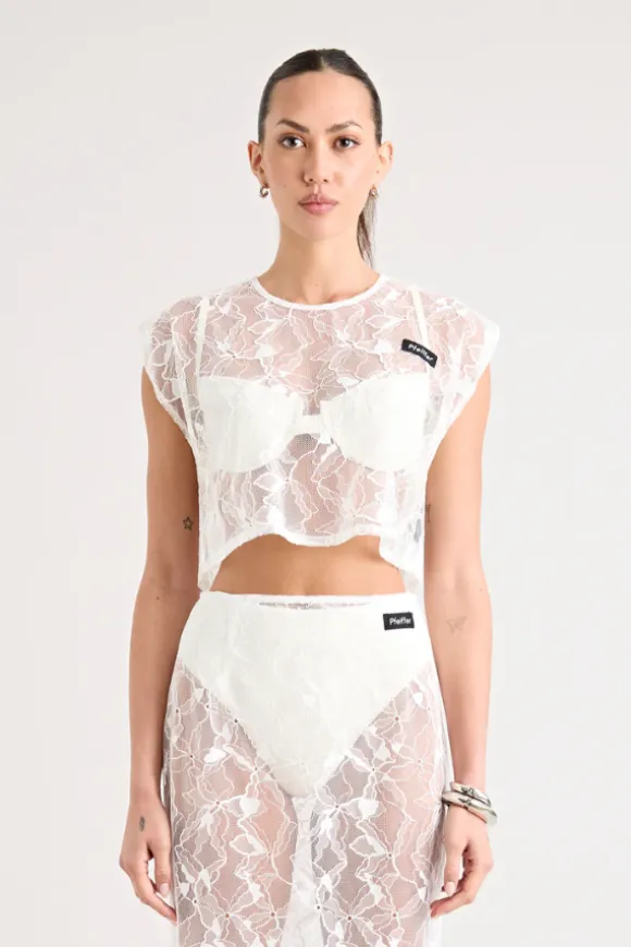 Astrid Lace Top White