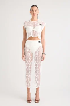 Astrid Lace Top White