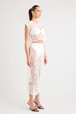 Astrid Lace Top White