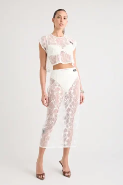 Astrid Lace Top White