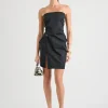 Barbados Strapless Twist Dress Black