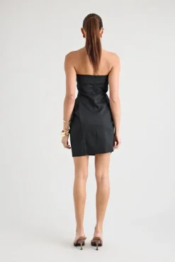 Barbados Strapless Twist Dress Black