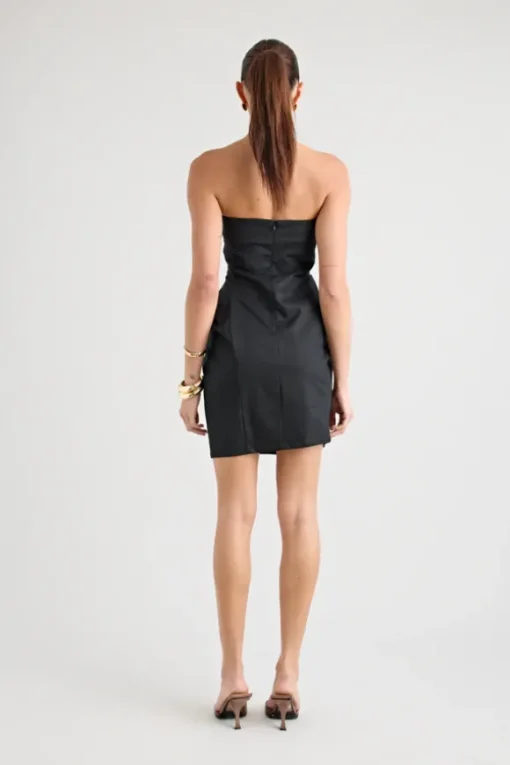 Barbados Strapless Twist Dress Black