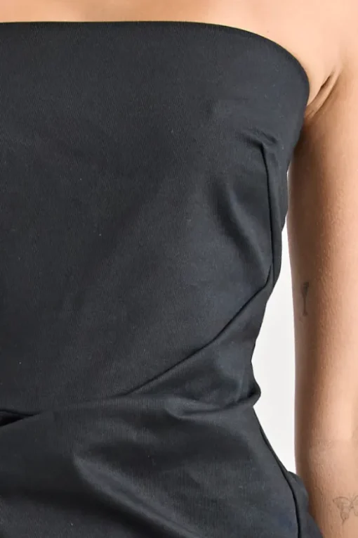 Barbados Strapless Twist Dress Black