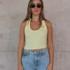 Bella Halter Tank Lemon