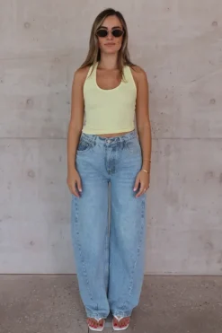 Bella Halter Tank Lemon