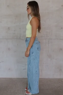 Bella Halter Tank Lemon