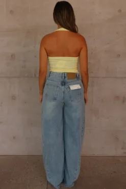 Bella Halter Tank Lemon