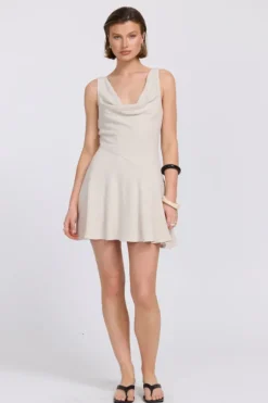 Bella Mini Dress Neutral