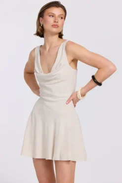 Bella Mini Dress Neutral