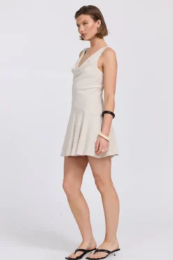 Bella Mini Dress Neutral