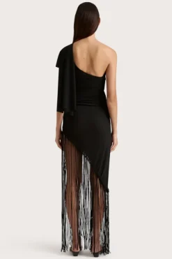 Bijou Asymmetric Dress Black