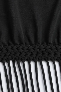 Bijou Asymmetric Dress Black