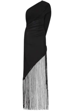 Bijou Asymmetric Dress Black