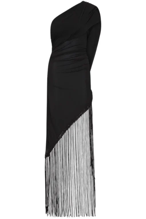 Bijou Asymmetric Dress Black