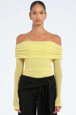 Blaire Off Shoulder Top Lemon