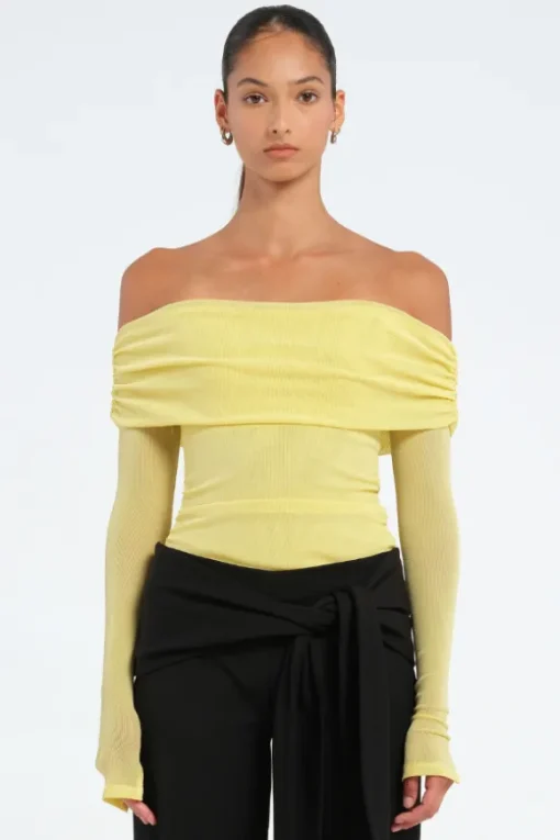 Blaire Off Shoulder Top Lemon