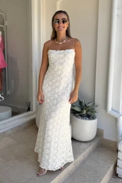 Bloom Maxi Dress Ivory
