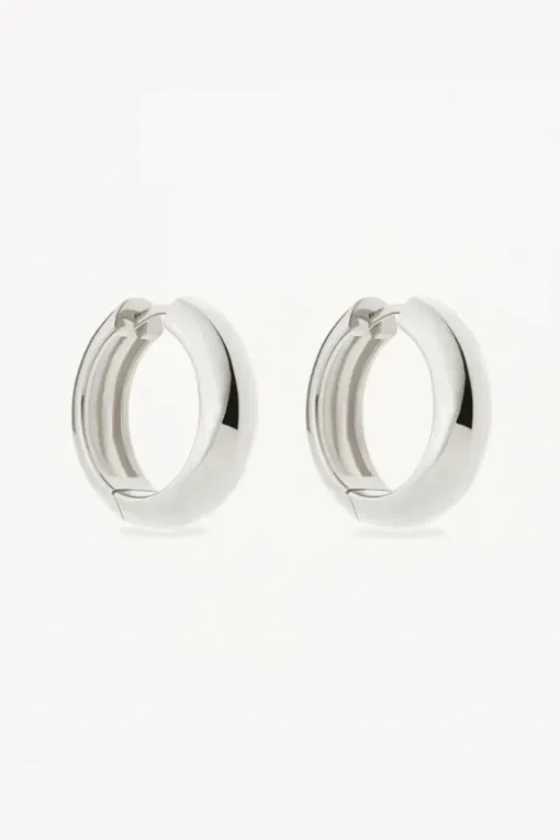 Bold Large Hoops Sterling Silver