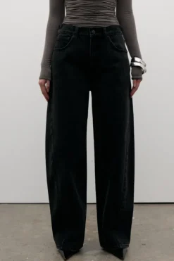 Brooklyn Barrel Leg Jean Backstage Black