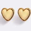 Bubble Heart Earrings Gold