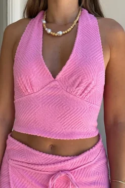 Cali Halter Top Pink