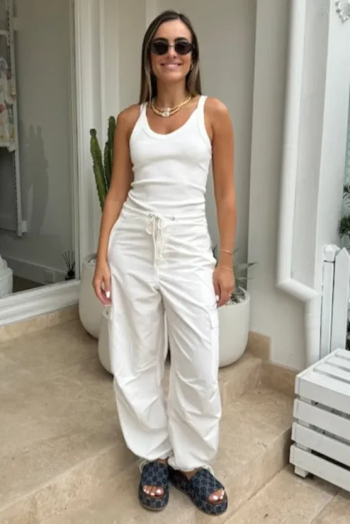 Cargo Link Pants White