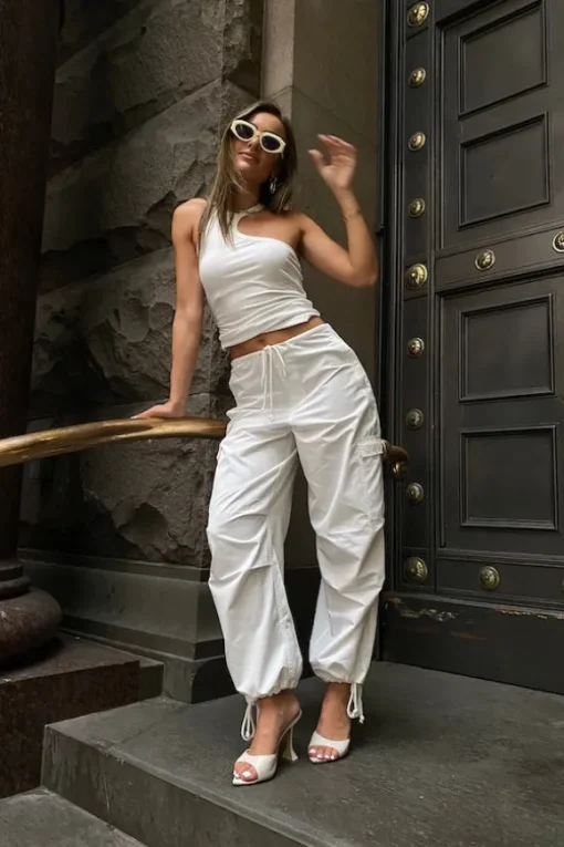 Cargo Link Pants White