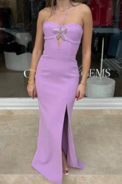 Chantara Halter Gown Lilac