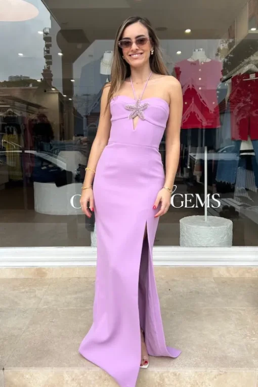 Chantara Halter Gown Lilac