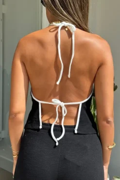 Charlie Halter Top Black/White