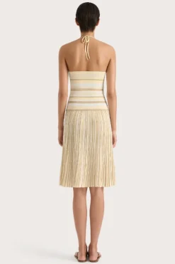 Citara Drawstring Skirt Butter Stripe