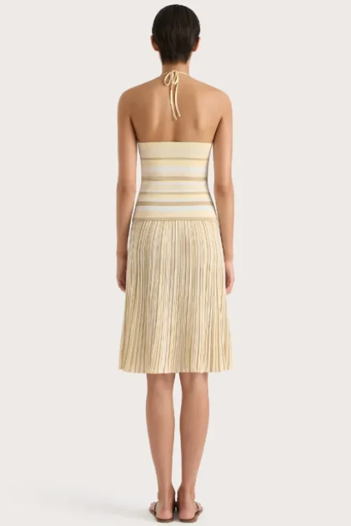 Citara Drawstring Skirt Butter Stripe