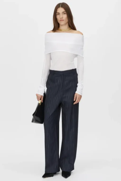 Clemence Pant Navy Pinstripe
