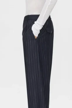 Clemence Pant Navy Pinstripe