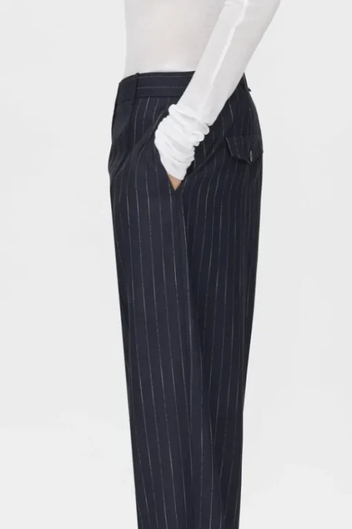 Clemence Pant Navy Pinstripe