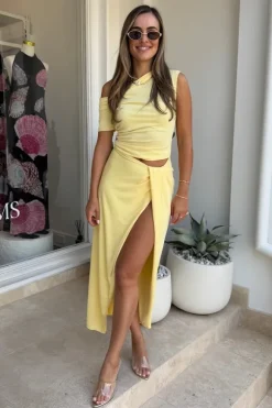 Cleo One Shoulder Maxi Dress Butter