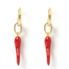 Cornicello Red Charm Earrings