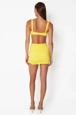 Coupe Heart Cut Out Mini Skirt Lemonade