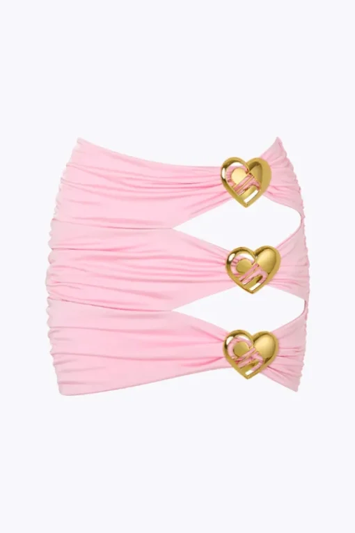 Coupe Heart Cut Out Mini Skirt Ballet Pink