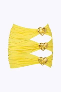 Coupe Heart Cut Out Mini Skirt Lemonade